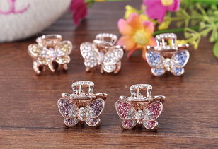 精美多色彩發夾飾品廠家直銷怪手夾鑲鉆發夾批發——尤娜絲飾品，義烏國際商貿城一區，義烏購平臺，美發飾品銷售新亮點